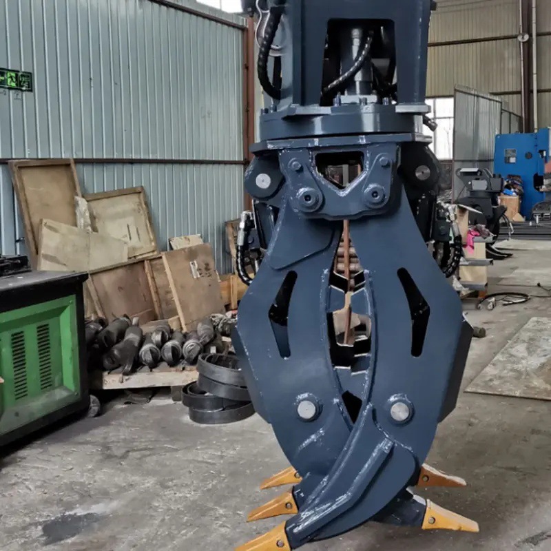 挖机旋转抓木器 夹石材钢管抓管器挖机属具抓木器