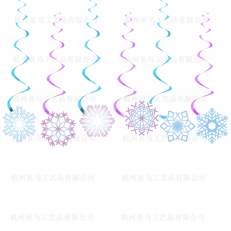 冬の雪のパーティーの装飾用品冬の旗のケーキは雪の螺旋の冬の氷と雪の風船のセットを挿します。|undefined