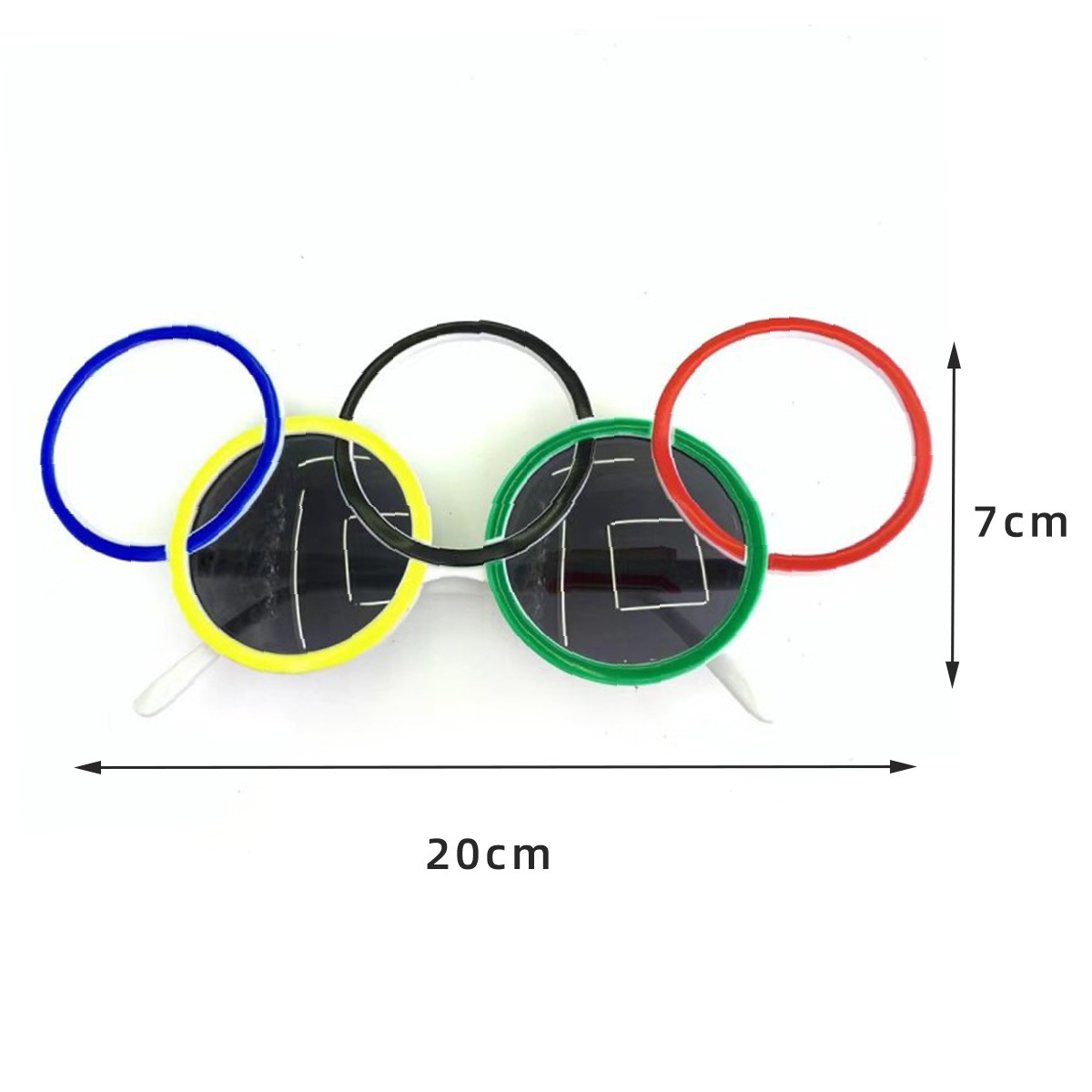 Juegos explosivos transfronterizos Gafas de cinco anillos Decoración de fiesta deportiva Gafas de sol Decoración de fiesta Accesorios de ambiente