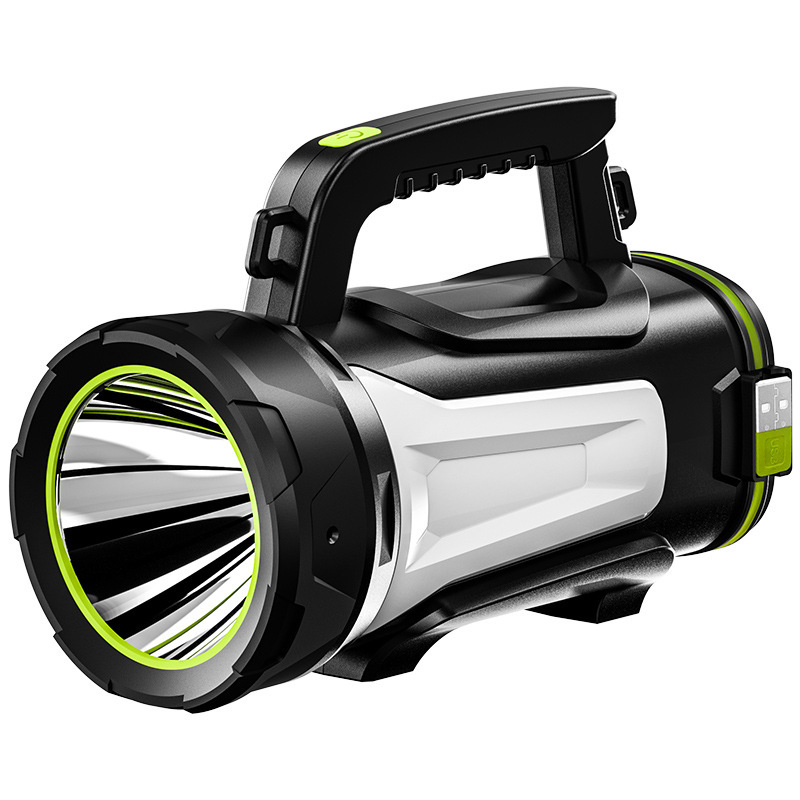 Lintera de luz al aire libre LED de alta potencia patrulla de emergencia portátil flash de carga USB con lámpara lateral