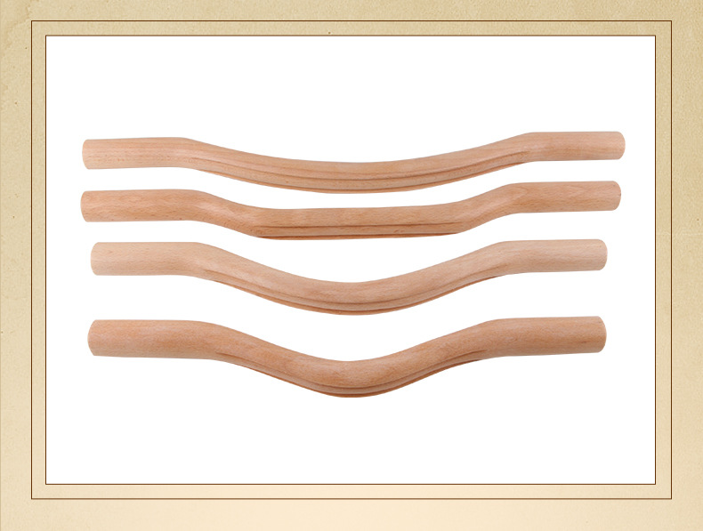 Rolling bar beech wood carbonized back scraping bar massage bar body scraping bar set household detail image