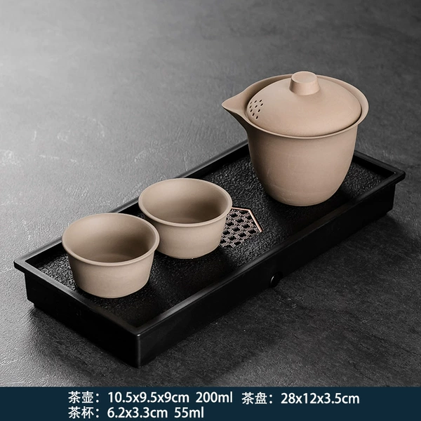 3 Head -headed pots grab the pot (light surface)+plate