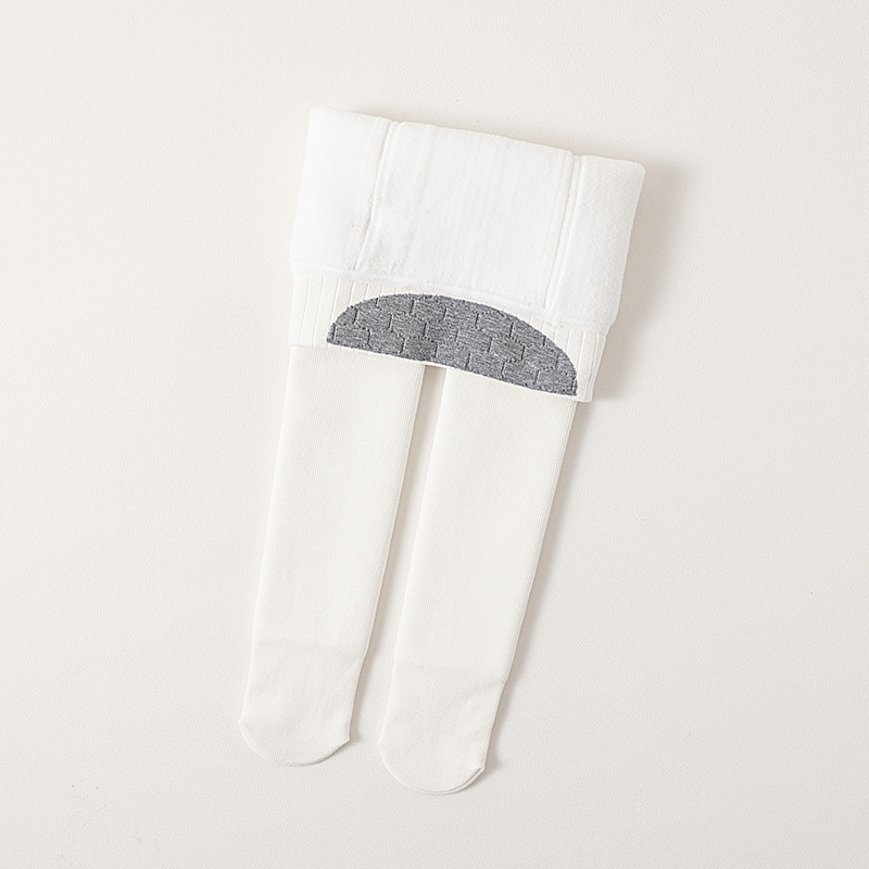 Niños engrosados leggings blancos más terciopelo calentamiento en una sola terciopelo estilo coreano de invierno y otoño calentamiento para niñas pantalones largos