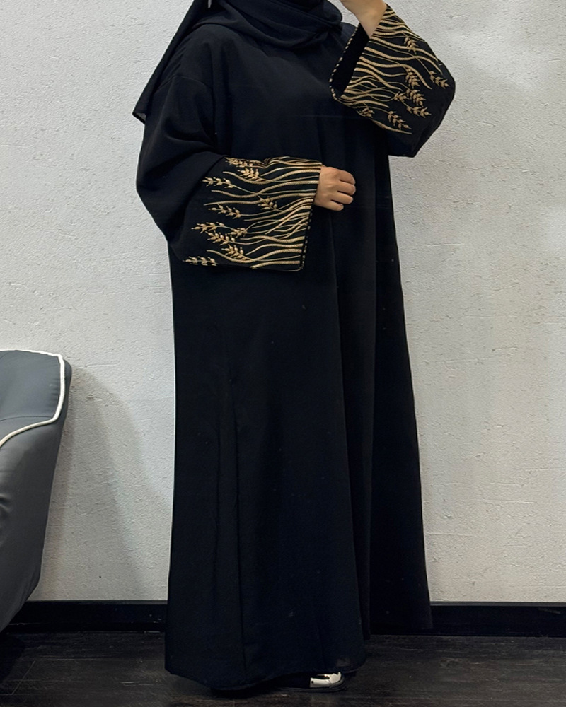 F430 Foreign Trade Cross-border E-commerce Dubai Arab Embroidered Robe Fashion Long Dress In Stock_ecoleips.com