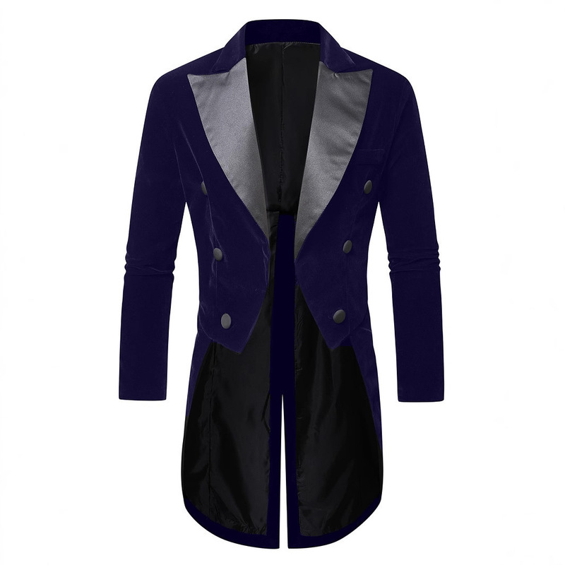 Cross-border black elegant velvet tuxedo men's suit for banquets, weddings, stage performances, and formal wear