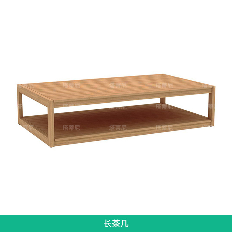 Conjunto de muebles de teca para patio exterior, sofá para terraza de villa, resistente a la corrosión, para jardín, a prueba de lluvia y sol, sofá de madera maciza.