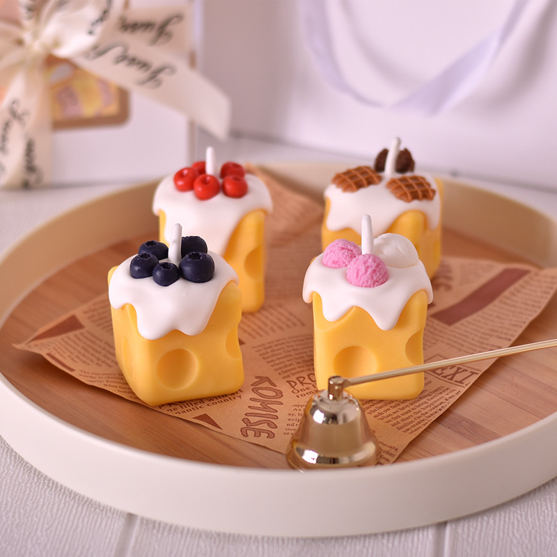 Vela perfumada queijo presente original aniversário namorada_voghion.com