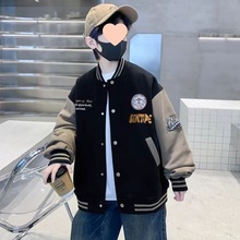 男童儿童棒球服外套2025春秋冬新款中大童男孩春秋冬加绒加厚上衣