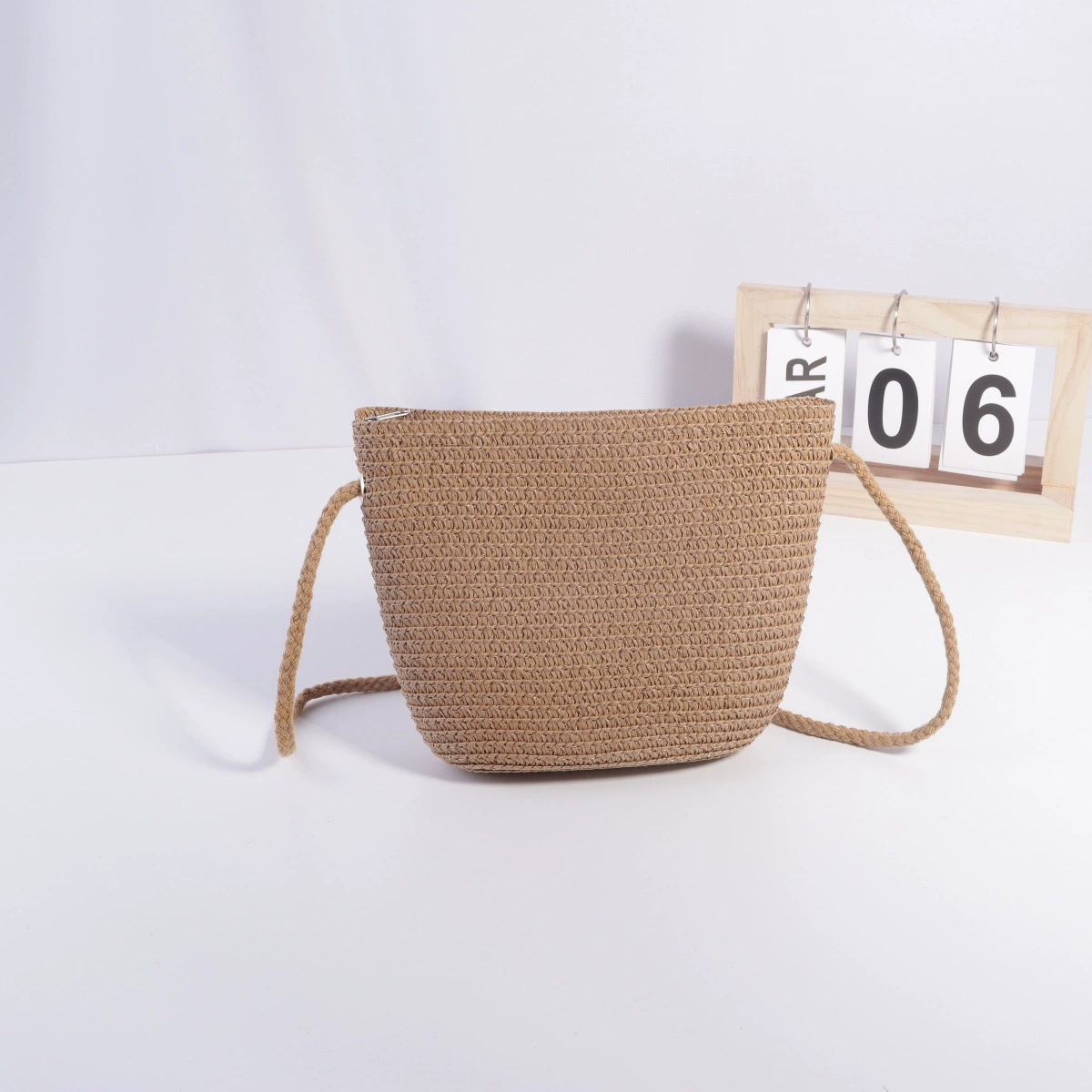 Сумка для телефона, ремешок из соломы, размер 19×15.5 см