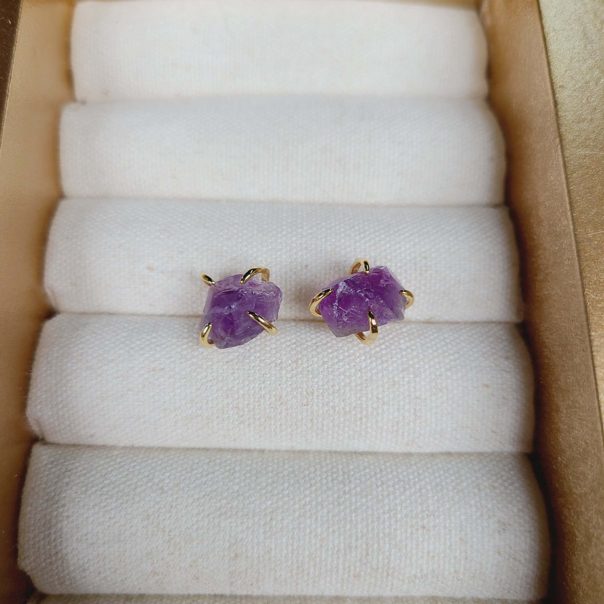 Simple Style Geometric Crystal Plating Ear Studs 1 Pair