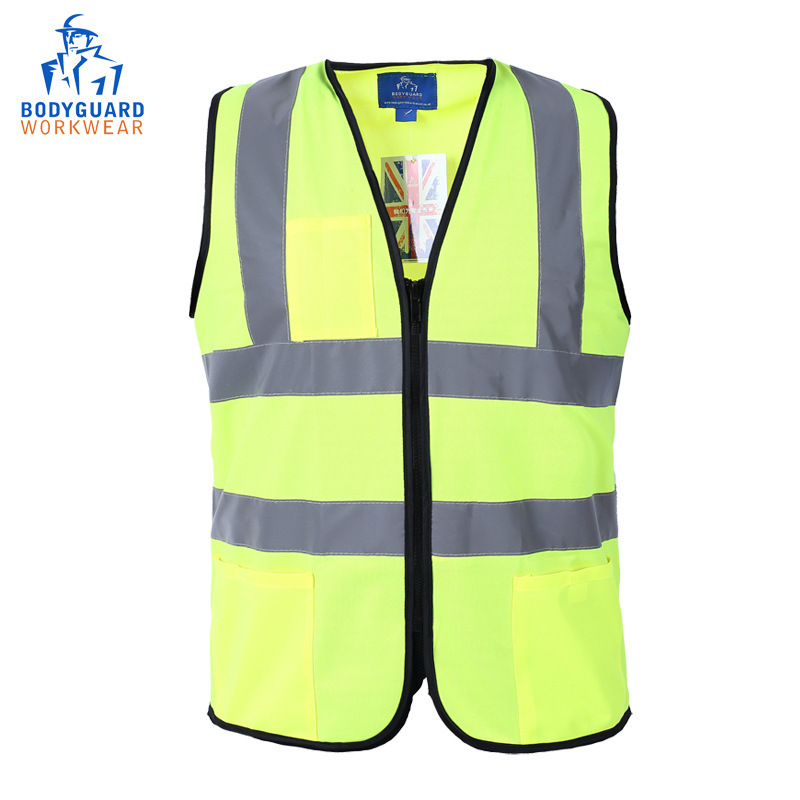 博迪嘉 CN034荧光反光背心 户外施工环卫工反光马甲背心安全服