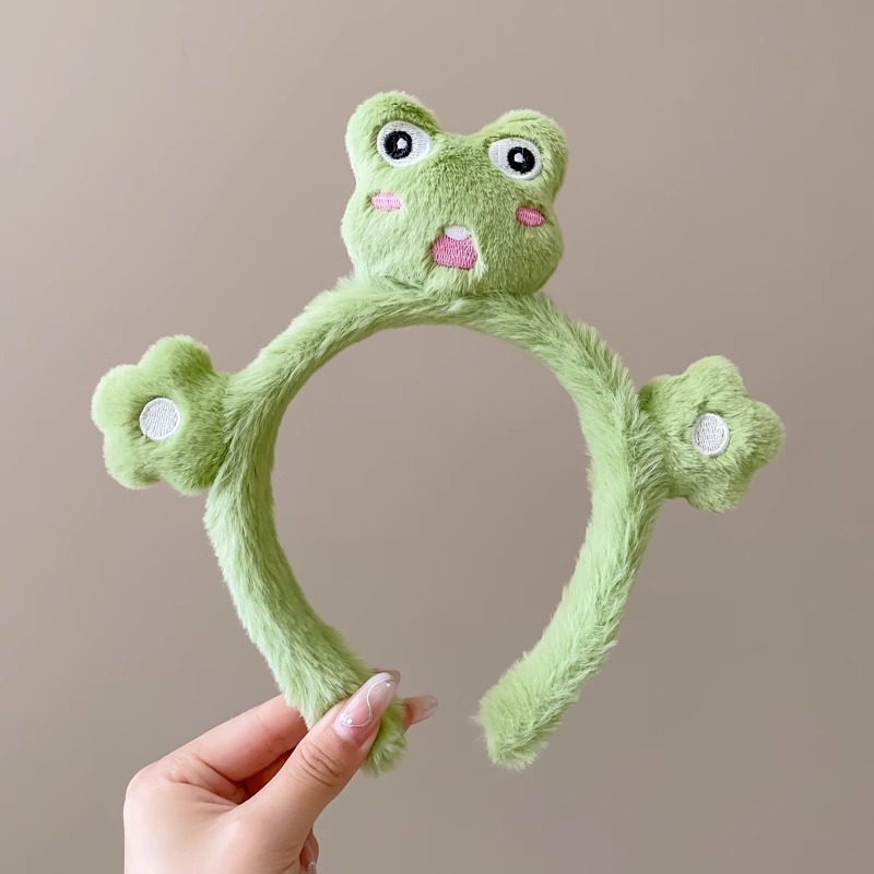 Lavarse la cara cinturón de cabello lindos de peluche para la mujer lavado y máscara especial de agujeros de cabello cinturón de cabello brazalete