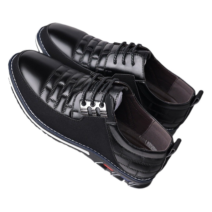 Liquidación de mercancías de alta regular transfronteriza tallas grandes zapatos de hombre de moda zapatos de cuero casuales ligeros cordones cuatro estaciones