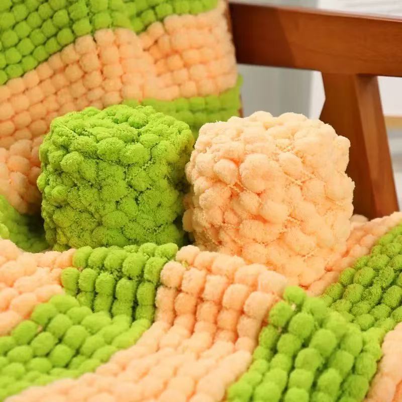 Trendy Snowball Yarn for DIY Crochet Blankets, Cushions, Scarves, and Hats