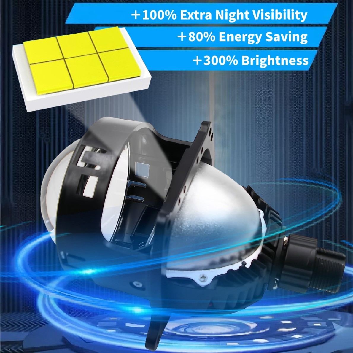 Nuevo faro LED para coche B2S de 3 pulgadas, de alta y baja intensidad integrada, 65W, de alta luminosidad, modificación universal para faros de coche, superventas.
