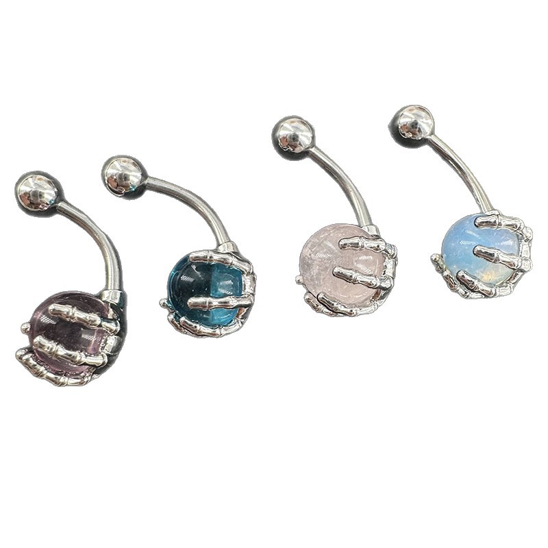 Bauchpiercing Ghost Claw Kristall Opal Bauchnabelpiercing Schmuck_voghion.com