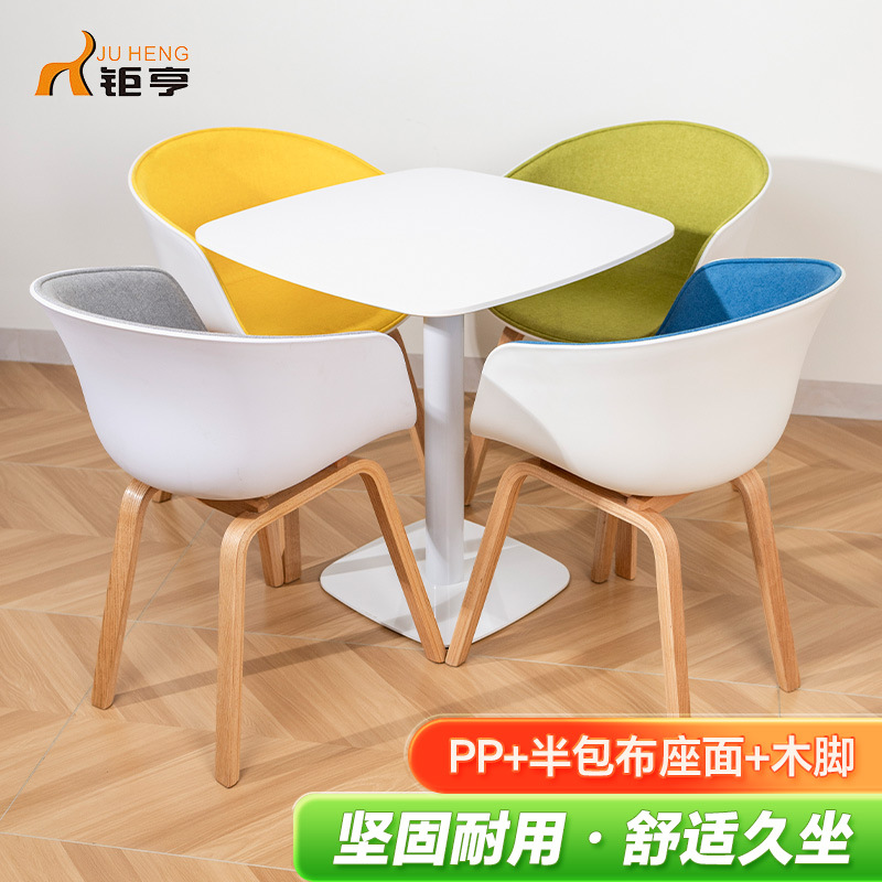 Nórdico moderno simple combinación de mesa y silla cafetería de té de leche mesa y silla de hotel respaldo IMS bacon