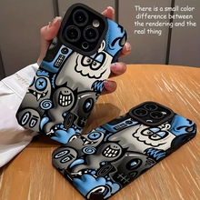 跨境小怪物iPhone15手机壳14Plus苹果12/13涂鸦11Promax防摔xs/xr