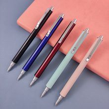 厂家现货供应新款创意金属按压式活动钢笔按动伸缩小尖钢笔