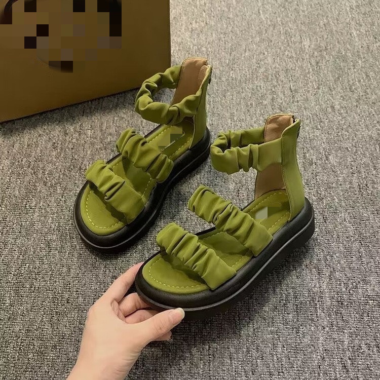 Moda exterior sandalias romanas de hadas 2026 verano nuevo con falda versátil anti-deslizante zapatos de playa casuales