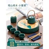 功夫茶具小套家用日式简约陶瓷茶壶茶杯套装茶盘整套旅行茶具|ms