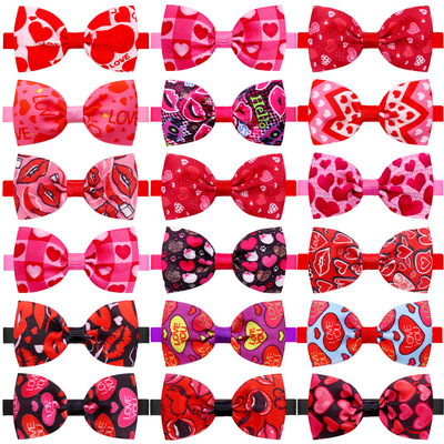 Cross border new pattern Valentine's Day Pets Supplies Tanabata romantic Red Bowtie necktie bow ornament
