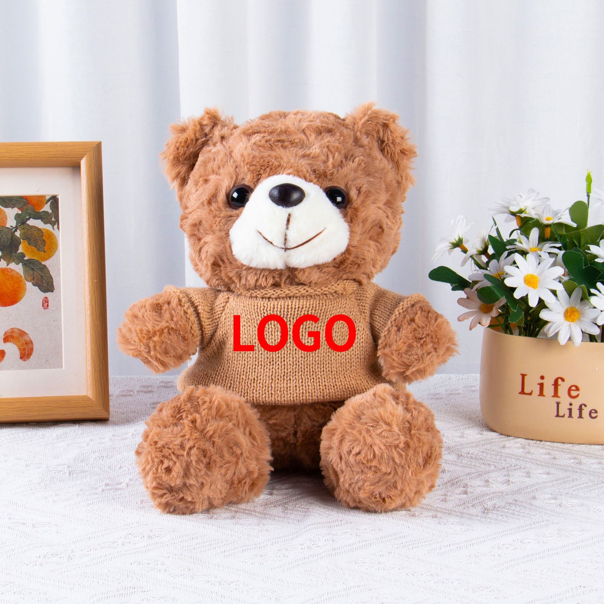 Muñecas de peluche, osos, camisetas, uniformes escolares, suéteres, muñecas para dibujar y imprimir logotipo
