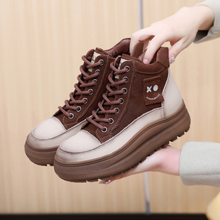 ѥ��Ů2025�ﶬ��ѥ��Ƥ�R��ѥƴɫ�͹�ŮЬ�^��ţƤ�����L�\��Ь