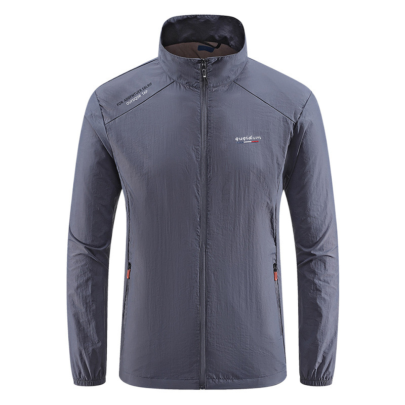 2024 moda nueva chaqueta de protección solar para hombres abrigo delgado de verano deportivo al aire libre transpirable anti-UV ropa de piel