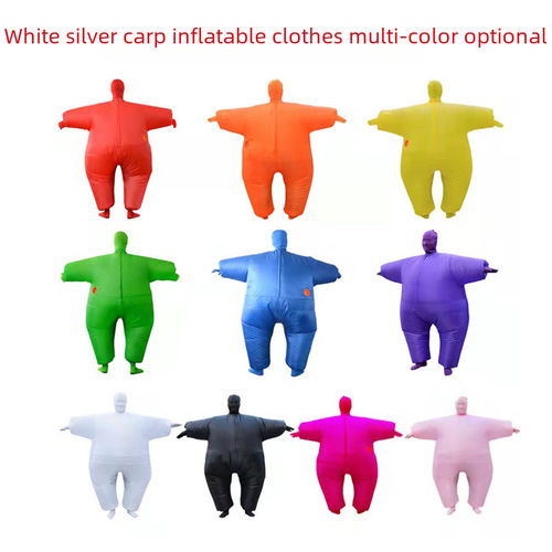 Halloween inflatable costume fancy dress party joke props white salmon inflatable suit masked ninja inflatable sumo suit