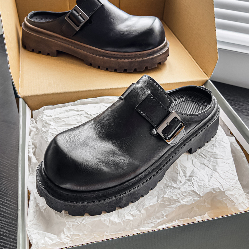 Diseñador de lujo ligero 2025 verano transfronterizo de alta calidad transpirable boken medio soporte zapatos de cuero para hombres zapatos de guisantes ligeros