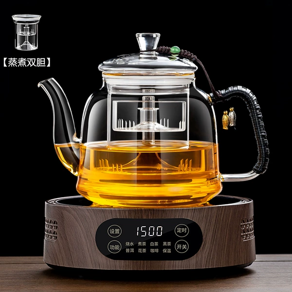 Upgraded wood grain stove + Zen Xiangling Pot A (steaming double bladder) 1300ML.