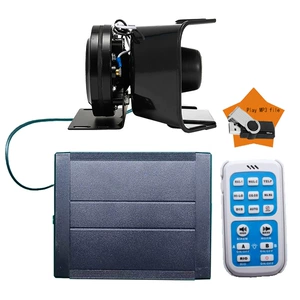 Car-mounted alarm MP3 loudspeaker 12V24V high-pitched remote control siren AS920BH-MP3+ Black Horn speaker