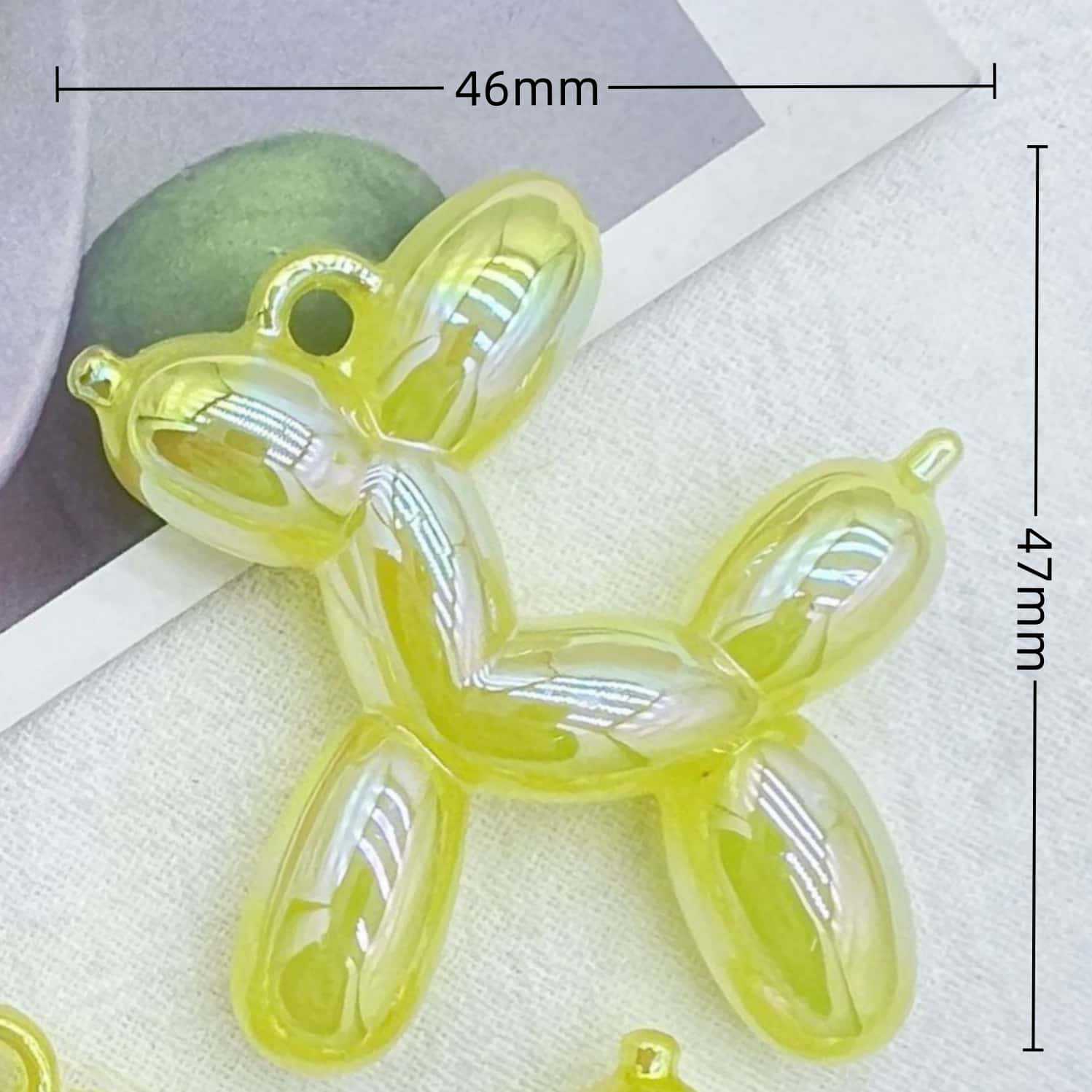 아크릴 UV 도금 풍선 개 젤리 비즈 어린이 수제 키 체인 가방 펜던트 쥬얼리 펜던트