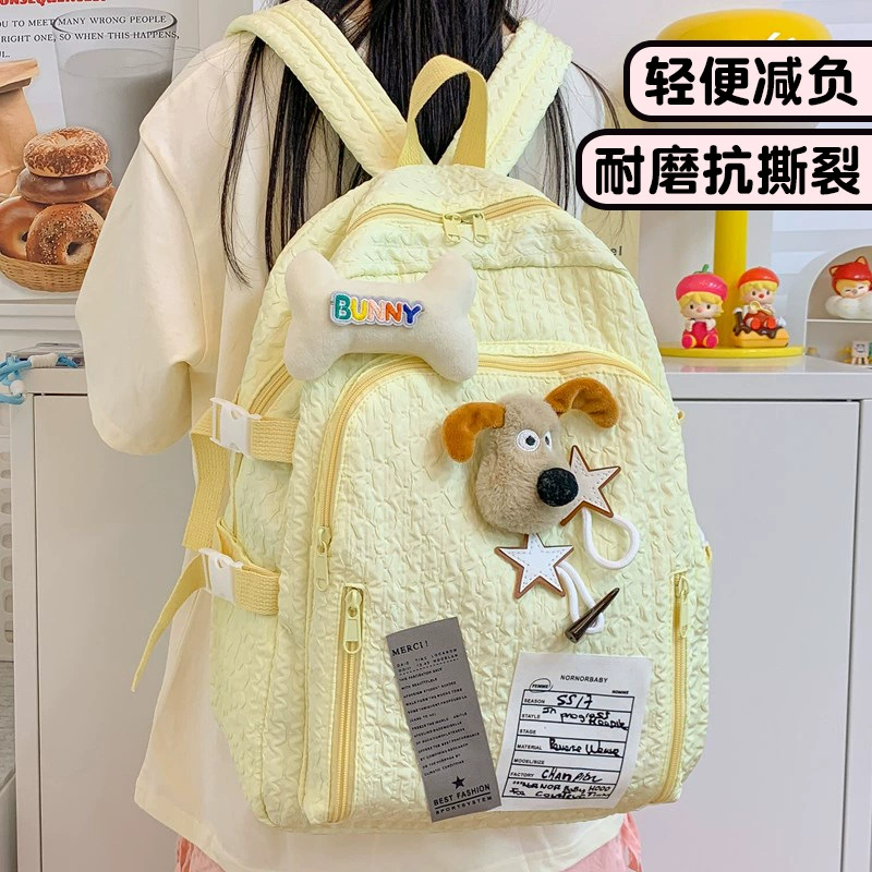 Cute brand Japanese capacious backpack, worn on the shoulder