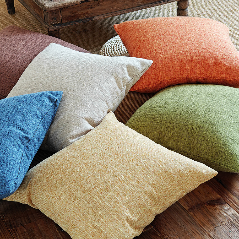 Imitation linen pillow cushion sofa pillow living room office modern simple large backrest bedside waist pillowcase without core