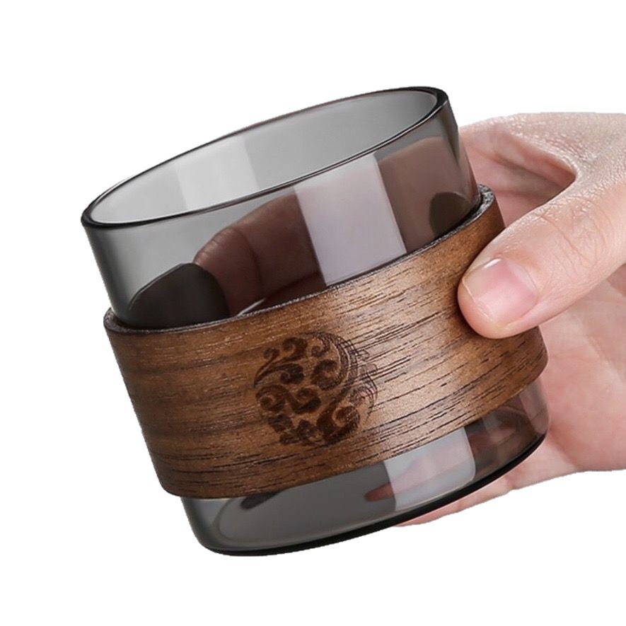 Taza de té de vidrio conjuntos de taza de té de kung fu resistente a altas temperaturas a prueba de quemaduras Taza de té doméstica comercial taza de té pequeña taza de té