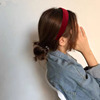 Retro high headband, red demi-season sponge hairpins, simple and elegant design, South Korea, wholesale