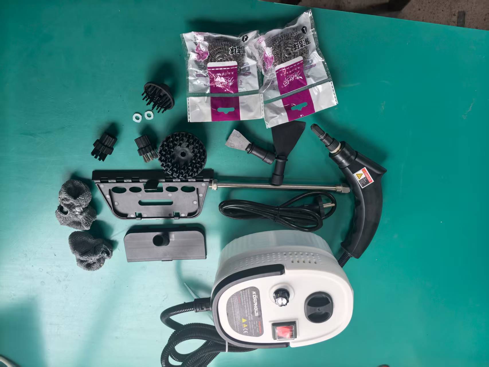 Nueva configuración de limpiadora a vapor de alta temperatura, lavadora de alta presión, máquina de limpieza doméstica para descontaminación y desengrasado, 1200 ml, estándar europeo, estándar americano