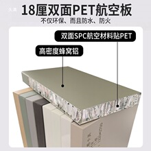 铝合金蜂窝板橱柜衣柜门板儿童铝合金衣柜门板全铝柜门肤感橄榄绿