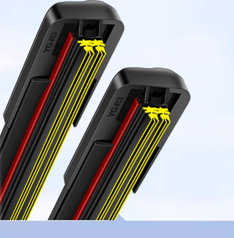 Six-layer rubber strip wipers suitable for Zero Run C10/S01/t03/C01/Frameless Silent HD 6-Rubber-Strip Wipers