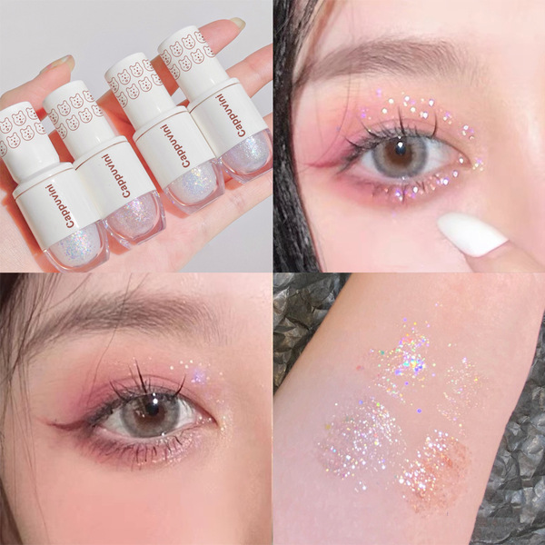 Cappuvini Starry Liquid Eyeshadow Bear Bowling Sequin Glitter…