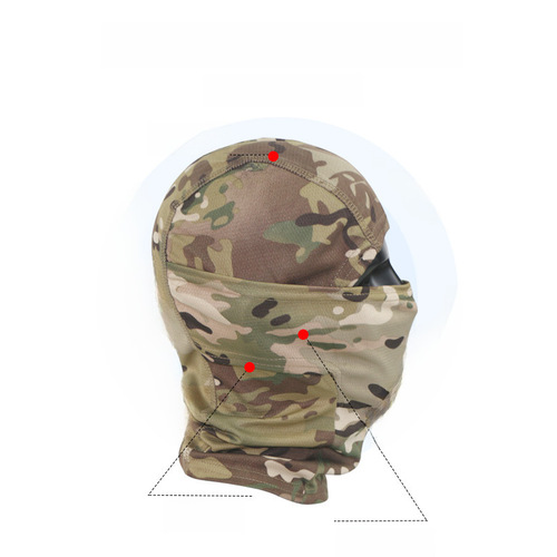 Camouflage Head Cover Outdoor Cycling Face Mask Breathable Quick-Dry Neck Gaiter Sun Protection Face Cover Windproof Helmet Liner Cross-Border