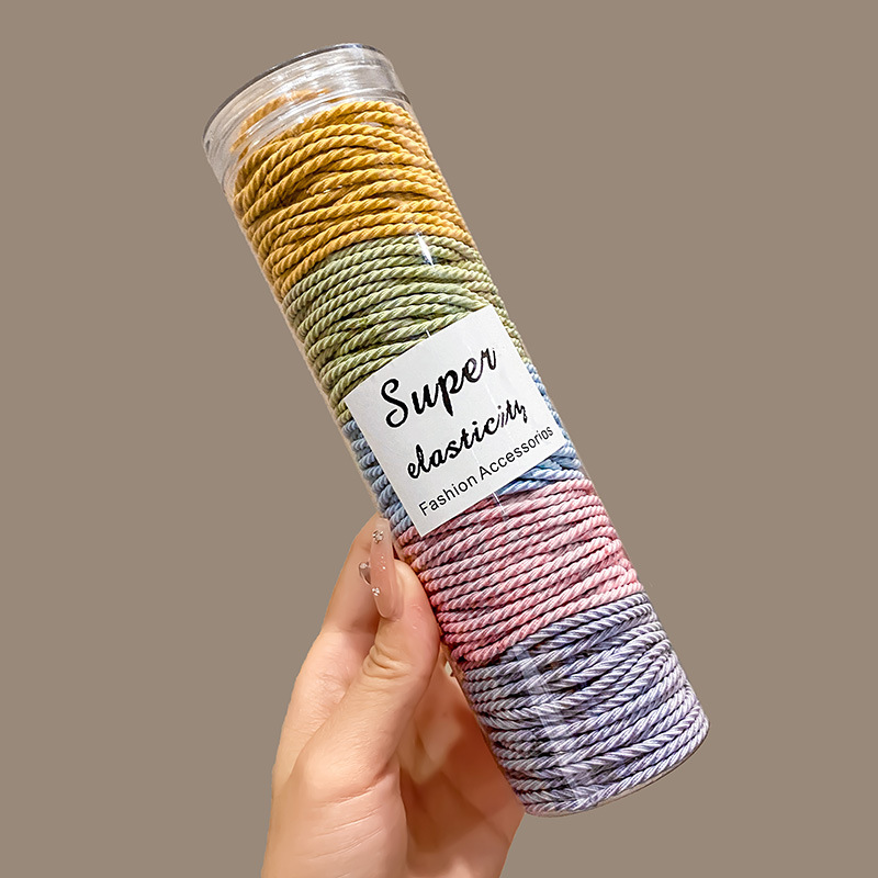 Cuerda de pelo banda de goma Nueva banda de pelo de color de gradiente de color cuerda de Pelo elástico de alta color simple no duele el pelo tocado pelo