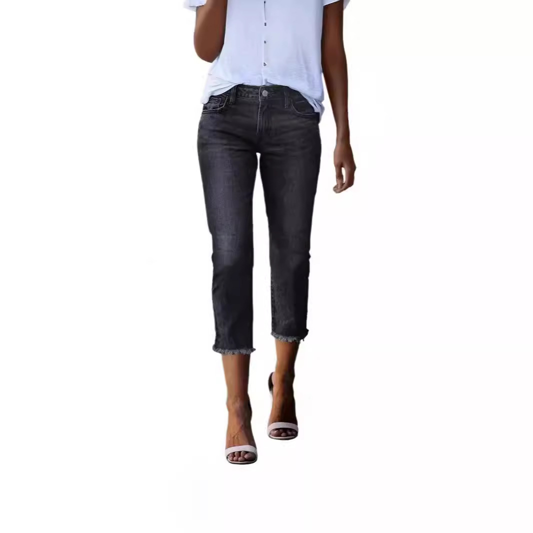 Jeans Ajustados para Mujer de Mezclilla de Algodón, Alta Elasticidad, Cintura Alta, para Uso Diario image 3