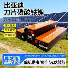 比亚迪铁锂超薄全新刀片锂电池12V24v48伏房车改装光伏储能大容量