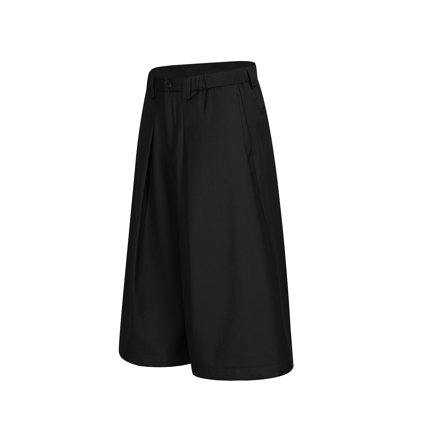 D2509 アメリカンレトロニュートラルスタイルトレンディなプリーツデザインメンズルーズカジュアル七分丈ショートパンツ