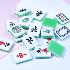 New simulation mahjong resin jewelry accessories cream glue accessories handmade diy mobile phone case hairpin material package