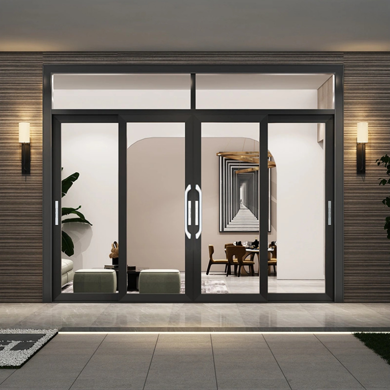 Foshan Heavy-Duty Sliding Doors, Villa Courtyard Entrance Hurricane-Resistant Panoramic Balcony Glass Sliding Doors