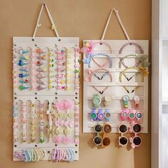 子供ヘアクリップフェルト収納袋固定頭飾り壁掛け展示棚クリエイティブフェルトアクセサリー収納ストラップ